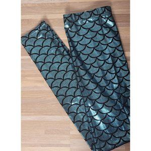 New In Package Simplicity Mermaid Leggings, Turquois Size Small